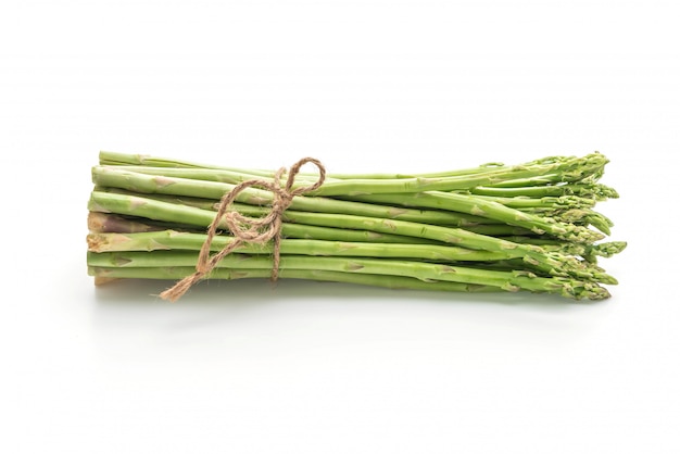 fresh asparagus isolated on white 