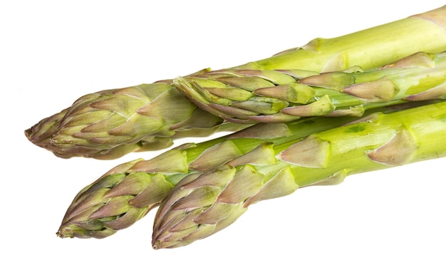 Fresh asparagus spears isolated on white