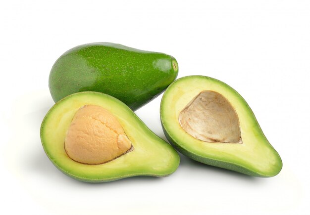 Fresh avocado isolated on white space