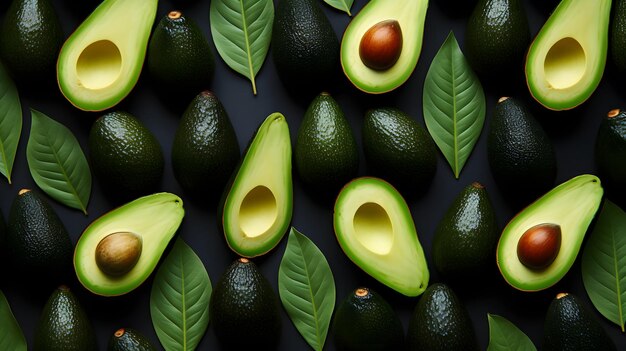 Fresh avocado pattern background texture