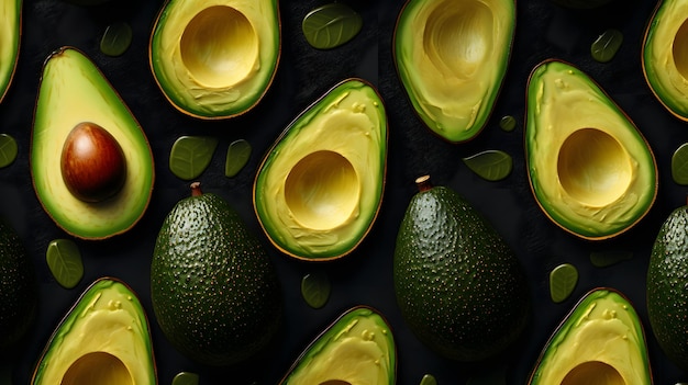 Fresh avocado pattern background texture