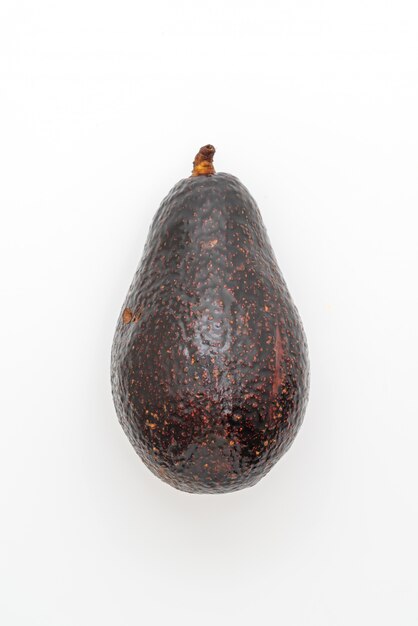 fresh avocado on white background