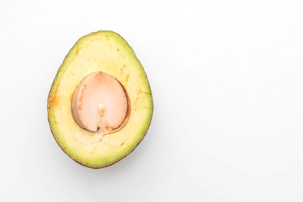 fresh avocado on white background