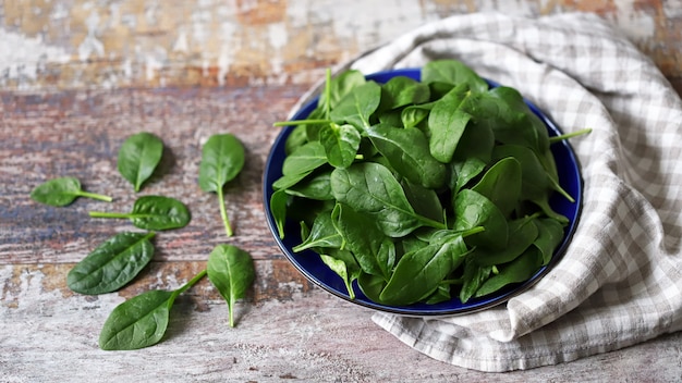 Fresh baby spinach.