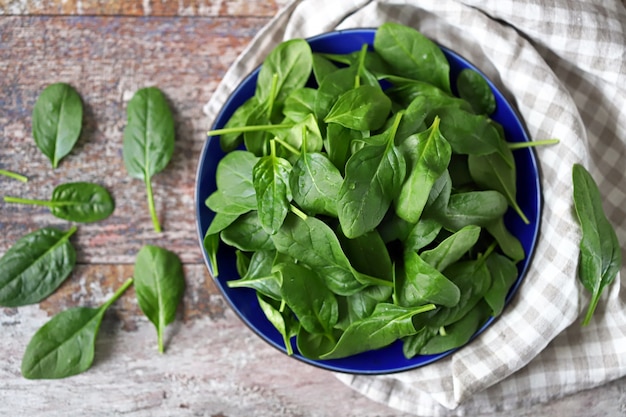 Fresh baby spinach.