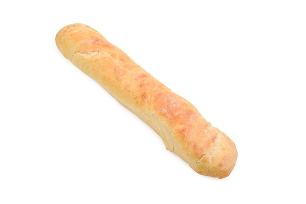 Fresh baguette isolated in white.