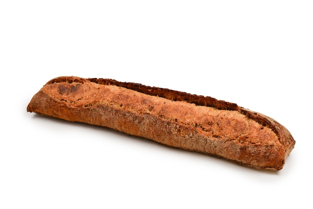 Fresh baguette isolated in white