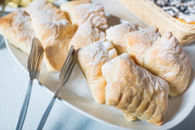 Fresh baked cookies on the buffet table