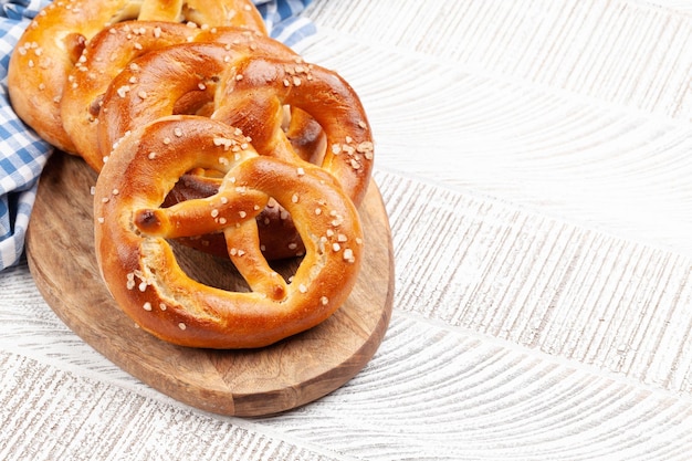 Fresh baked homemade pretzel Beer snack