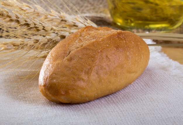 A fresh baked loaf of whole grains bread with poppy