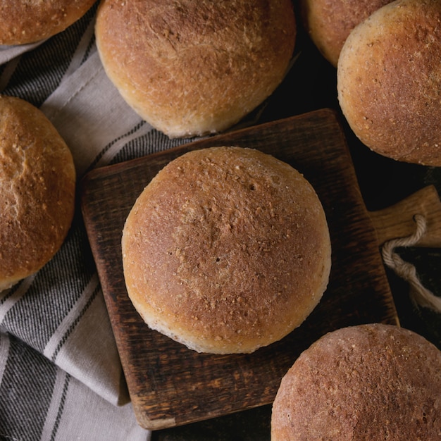 Fresh baked wholegrain buns