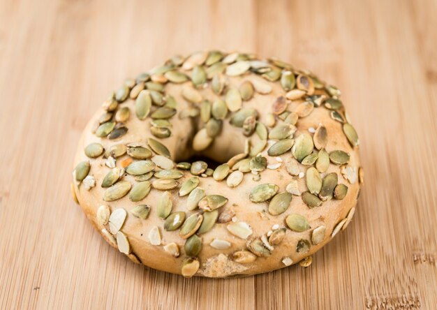 Fresh baked wholemeal Bagels