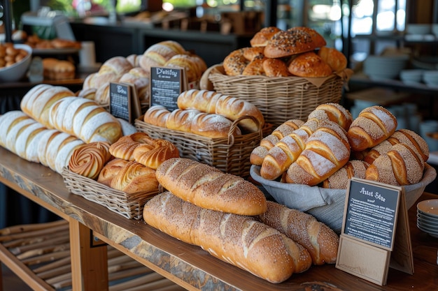 fresh bakery product with basket professional advertising food photography