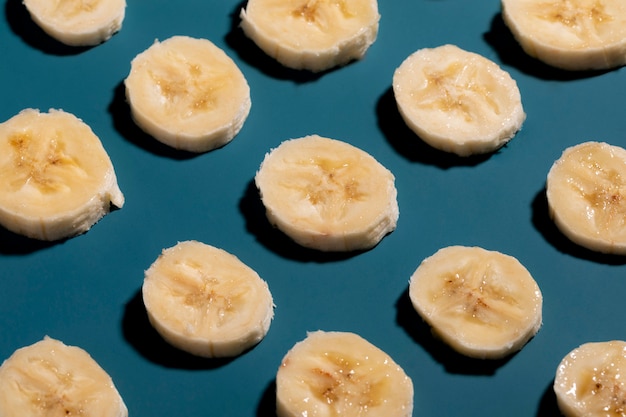 Photo fresh banana fruit seamless pattern