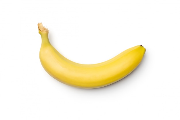 写真 白い背景上に分離されて新鮮なバナナ