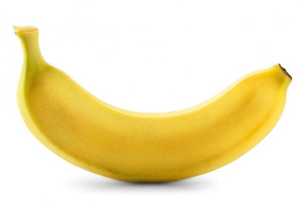 사진 신선한 바나나 흰색 절연