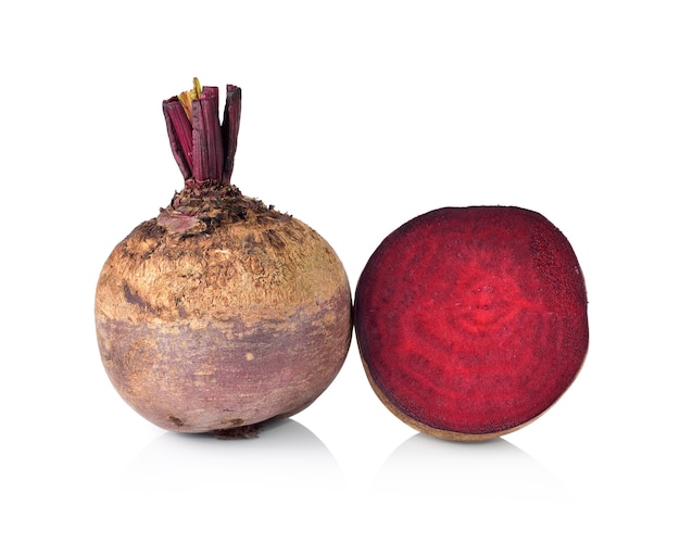 Fresh beetroot isolated on white background