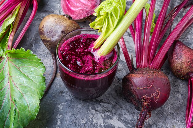 Photo fresh beetroot smoothie