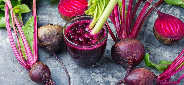 Photo fresh beetroot smoothie