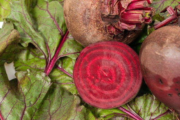 Fresh beets Beets leaves and fresh beetroot