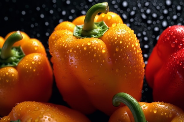 Photo fresh bellpeppers ai generative