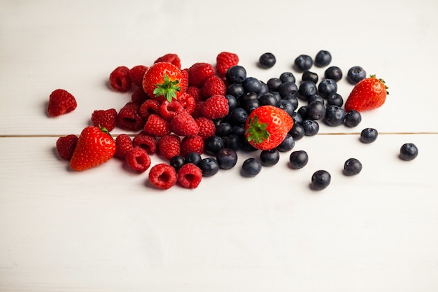 Fresh berries in close up