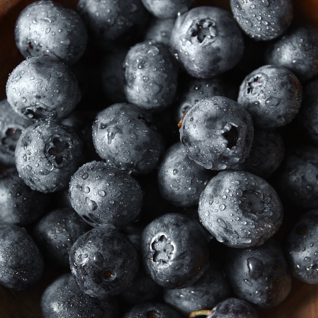 Fresh berries summer background. Concept of healhy organic vegetarian clean eating. Top view.