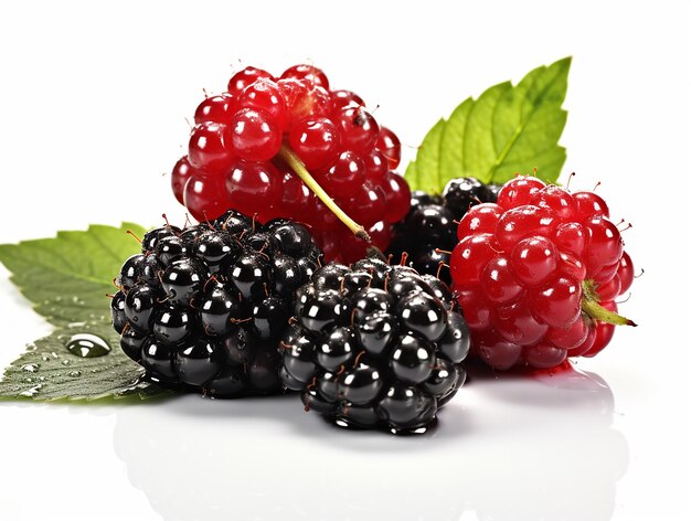 Photo fresh berries on white background