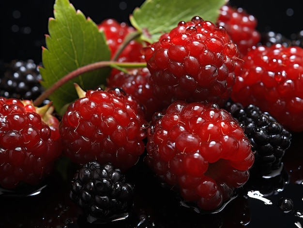 Fresh Berries on White Background