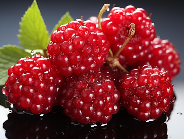 Fresh Berries on White Background