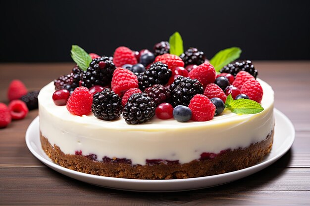 Photo fresh berry cheescake food graphy recipe idea