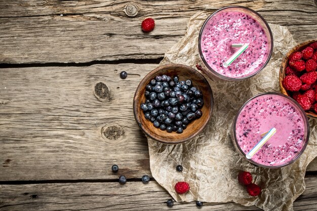 Fresh berry smoothie.