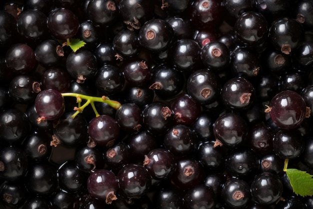 Fresh black currant seamless background adorned with glistening droplets of water AI generated