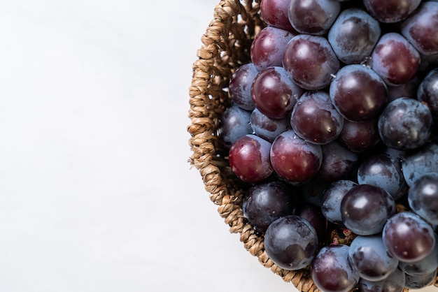 fresh black grapes 