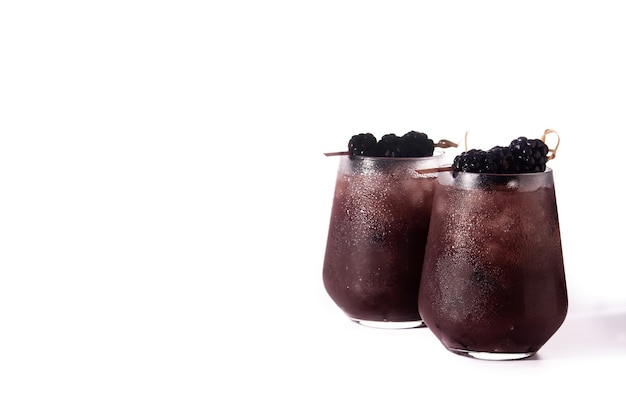 Fresh blackberry cocktail