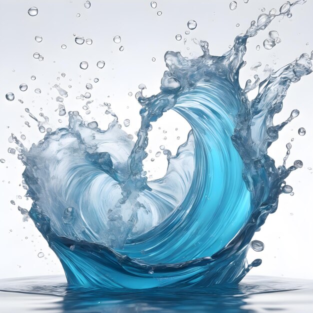 Fresh blue water splash