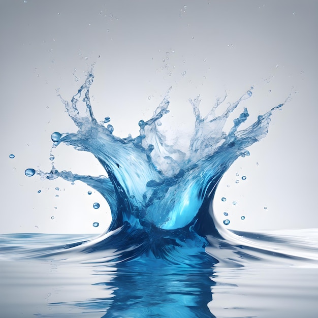 Fresh blue water splash