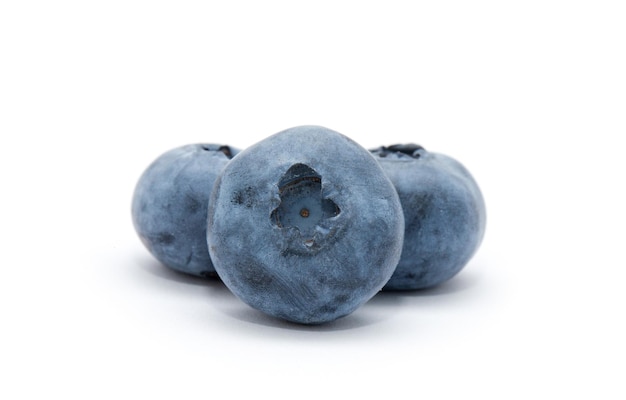 Fresh blueberries isolated on white background