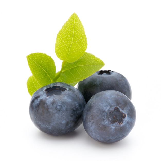 Fresh blueberries isolated