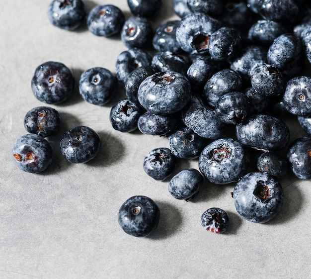 Fresh blueberries on a table