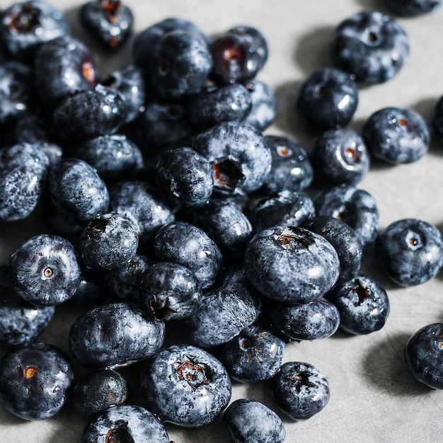 Fresh blueberries on a table