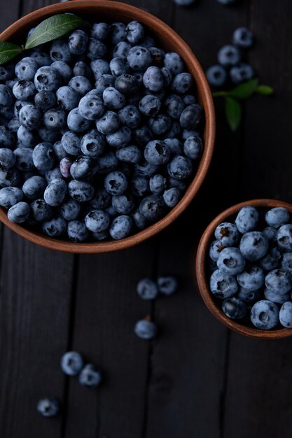 Fresh blueberry background, blueberries with space for text. Vegetarian concept. Berry textures. hea