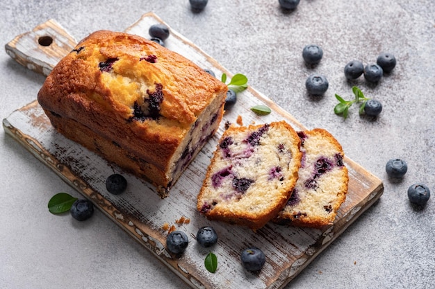 Fresh blueberry pound cake