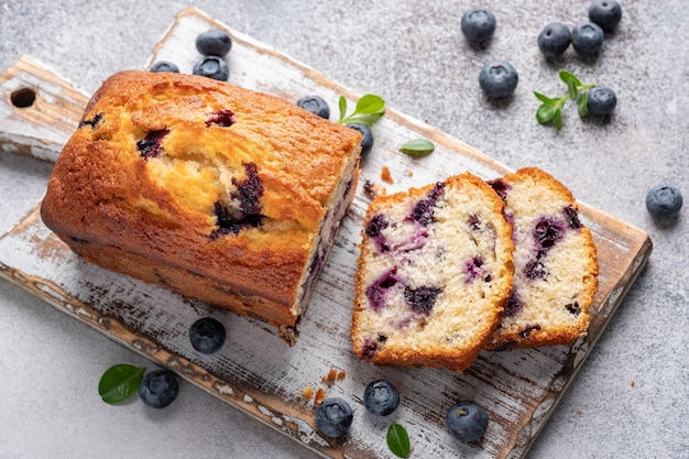 Fresh blueberry pound cake