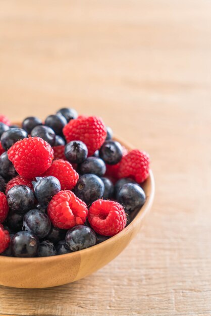 fresh blueberry and rasberry 