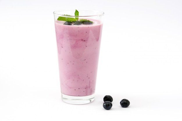 Fresh blueberry smoothie,