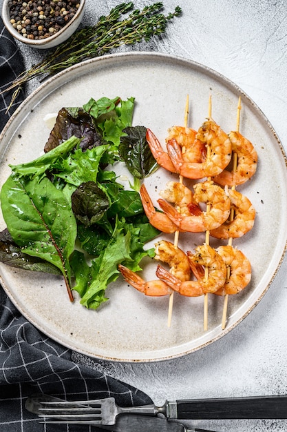 Fresh boiled shrimps on a plate