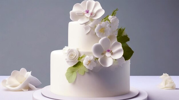 Fresh bouquet sweet love wedding celebration with cream color cake