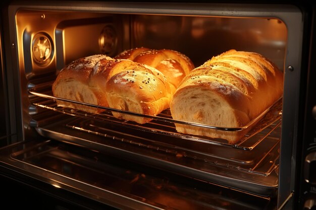 Свежий хлеб, выпеченный в духовке, домашние выпечки