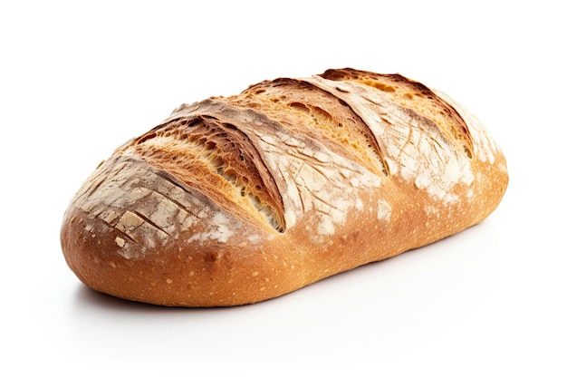 Fresh bread isolated on white background